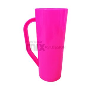Copo Slim Leitoso 400ml - Rosa Fluorescente