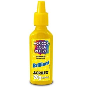 Cola Acricor cola relevo Brilhante Amarelo ouro 20g