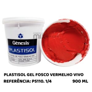 Plastisol gel FOSCO VERMELHO VIVO - 900ml