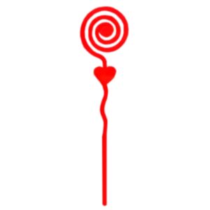 Espiral Plastico Zig Zag Vermelho pct 10un