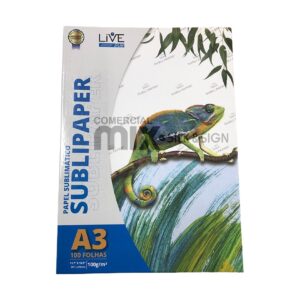 Papel Sublimático LIVE Sublipaper A3-100FOLHAS