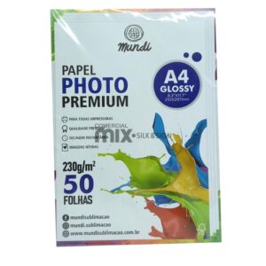 Papel MUNDI Photo Premium - Glossy A4 230gr 50 folhas
