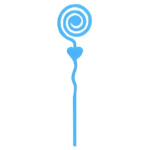 Espiral Plastico Zig Zag Translucido Azul pct 10un
