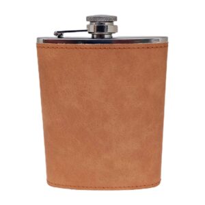 Cantil aço inox com capa de couro 240ml