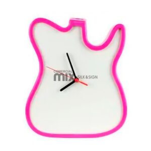 Guitarra Relógio para Sublimação Rosa