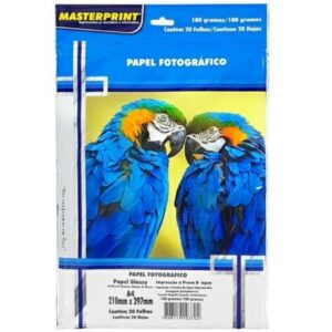Papel fotográfico 180g/20 folhas glossy