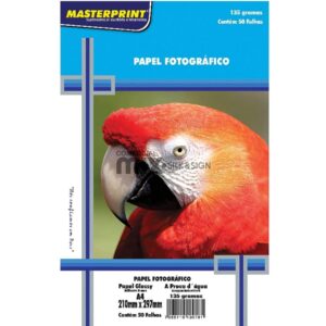 PAPEL FOTO MASTERPRINT 135G A4 PC 50FLS
