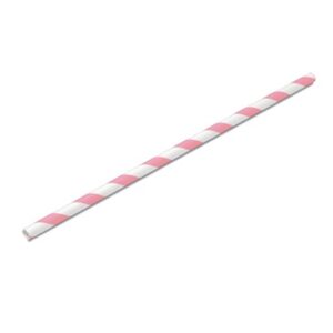 Canudo de Papel Listrado Rosa 20un