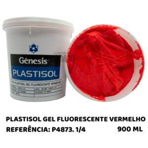 PLASTISOL GEL FLUORESCENTE VERMELHO 900ML
