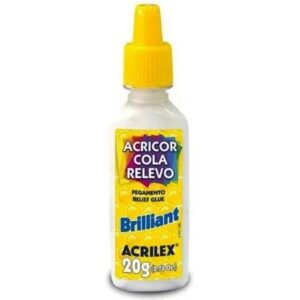 Cola Acricor cola relevo Brilhante Branca 20g