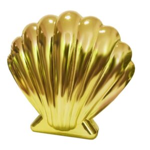 Concha Decorativa Dourada Metalizada
