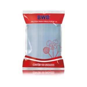 Palitos para pirulitos tubo pet Azul n14 10un