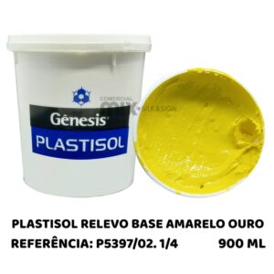 PLASTISOL RELEVO BASE AMARELO OURO 900ML
