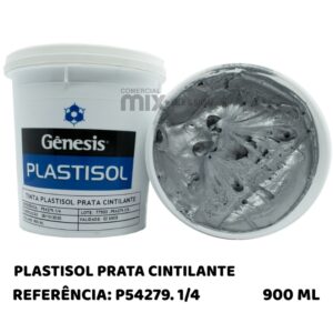 Plastisol CINTILANTE prata - 900ml