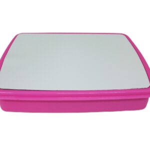 Pote plastico kit potinho colher e garfo Rosa