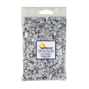 Lantejoulas Flor Metal Prata 100g