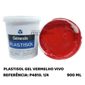 PLASTISOL GEL VERMELHO VIVO-BRILHO 900ML