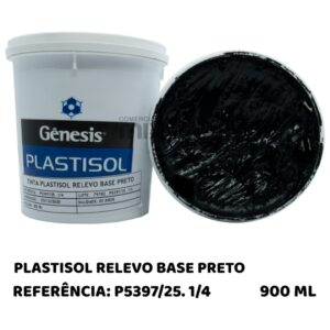 PLASTISOL RELEVO BASE PRETO - 900ML