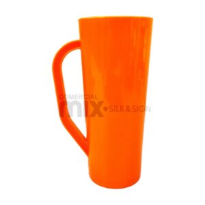 Copo Slim Leitoso 400ml - Laranja Fluorescente