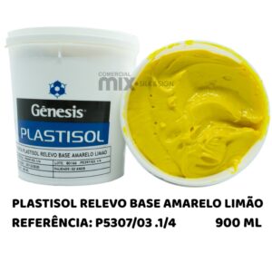 PLASTISOL RELEVO BASE AMARELO LIMAO - 900ML