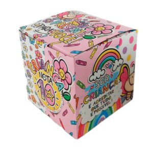 CAIXA P/ CANECA ESTAMPADA CRIANÇA NOTA 10