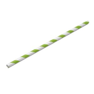 Canudo de Papel Listrado Verde 20un