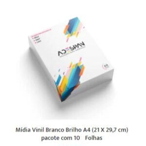 Adesivo para impressora JATO DE TINTA- Branco 10 FolhasA4