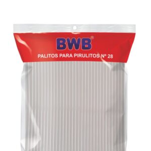 Palitos para pirulitos tubo pet Cristal n28 50un