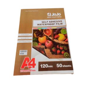 VINIL ADESIVO BRANCO 150G RESIST AGUA  A4 C/ 50 FOLHAS JOJO