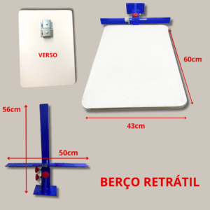 Berço MDF para Serigrafia Retratil 43x60cm - parede