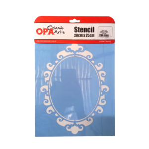 Estêncil Opa Moldura Oval II