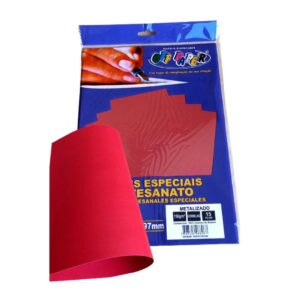 PAPEL METALIZADO VERMELHO A4 150G 15 FLS