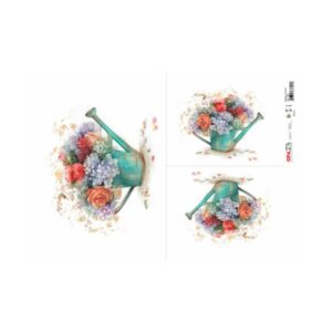 Papel Decoupage – Regador e Flores