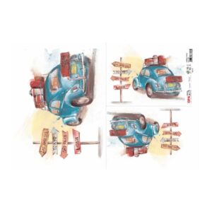 Papel Decoupage – Carros Fusca