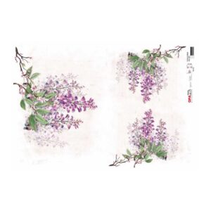 Papel Decoupage – Flor Glicínias
