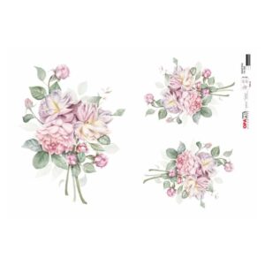 Papel Decoupage – Buquê Rosa
