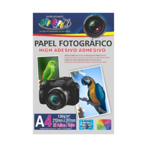 Papel Fotográfico High Adesivo - A4/ 130g/ 50 Folhas