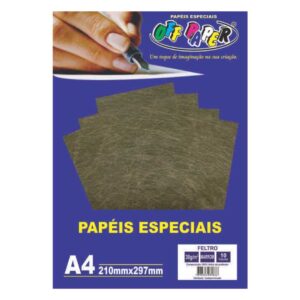 Papeis Especiais: Feltro Marrom - A4/30g/10folhas