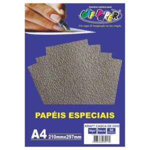 Papeis Especiais: Papel Kraft Casca de Ovo - A4/180g/50 folhas