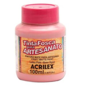 Tinta Fosca p/ Artesanato Rosa 100ml – Acrilex