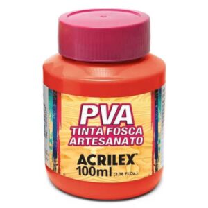 Tinta Fosca p/ Artesanato Vermelho Fogo 100ml - Acrilex