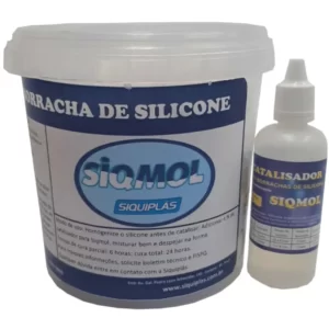Borracha de Silicone - KIT SIQMOL 6014 - BRANCO C/CATALIZADOR 1KG