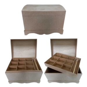 Baú com Base e Bandeja 25x35x27 MDF