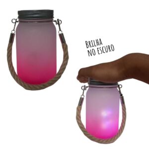 Jarra Lamparina c/cordão Degrade Rosa - 450ml