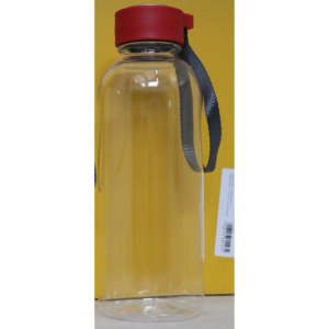 GARRAFA DE PLASTICO COM TAMPA VERMELHA E ALCA 650ML