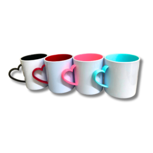 CANECA POLIMERO INTERNO E ALCA CORACAO COLORIDO