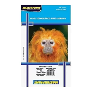 PAPEL FOTO MASTERPRINT AUTO ADESIVO 130G A4 PC 20 FLS