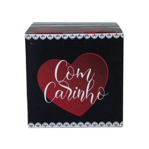 CAIXA P/ CANECA ESTAMPADA COM CARINHO