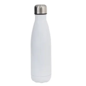 GARRAFA TERMICA INOX BRANCA 470ML METAL NOX