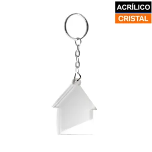 CHAVEIRO ACRILICO - CASA COM CHAMINE (5X5CM)